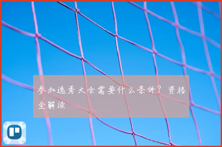 参加选秀大会需要什么条件?资格全解读